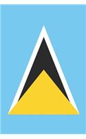 Saint Lucia Flag Notebook - Saint Lucian Flag Book - Saint Lucia Travel Journal