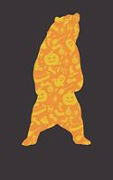 Notebook: Bear Halloween Party Pumpkin Pattern Gift Dot Grid Dotted 6x9 120 Pages