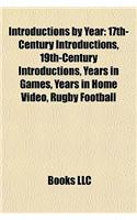 Introductions by Year: 17th-Century Introductions, 19th-Century Introductions, Years in Games, Years in Home Video, Rugby Football