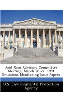 Acid Rain Advisory Committee Meeting: March 20-22, 1991 Emissions Monitoring Issue Papers(English)