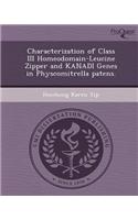 Characterization of Class III Homeodomain-Leucine Zipper and Kanadi Genes in Physcomitrella Patens: (English)