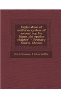 Explanation of Uniform System of Accounting for SIGMA Phi Epsilon Chapter