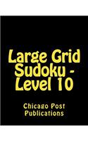 Large Grid Sudoku - Level 10: Fun, Large Print Sudoku Puzzles