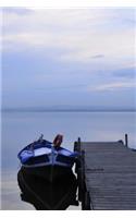 Boat at the Pier on the Lake Recreation Journal: 150 Page Lined Notebook/Diary
