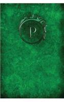 Monogram P Any Day Planner Notebook: Blank Scheduler Organizer