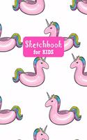 Sketchbook for Kids: Adorable Unicorn Large Sketch Book for Drawing, Writing, Painting, Sketching, Doodling and Activity Book- Birthday and Christmas Gift Ideas for Kids