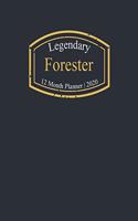 Legendary Forester, 12 Month Planner 2020: A classy black and gold Monthly & Weekly Planner January - December 2020