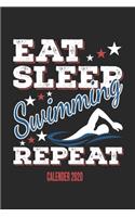 Eat Sleep Swimming Repeat Calender 2020