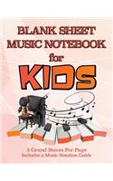 Blank Sheet Music Notebook for Kids