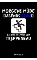 Morgens Müde abends blau das sind die Jungs vom Treppenbau
