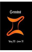 Gemini Notebook: This simple lined notebook/journal is customized for just Geminis!