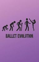 Ballet Evolution: Ballet Gift - Lined Notebook Journal Featurig a Dancer on a Purple Pink Background