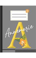 A Annemarie Monogramm Notizheft Liniert 60 Blatt