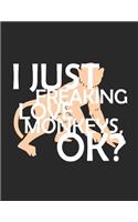 I Just Freaking Love Monkeys, Ok?: Large Size - 8.5 X 11 Notebook/Journal, Minimalist 120 Pages, Classic Lined Pages Planner, Dairy & Notebook for Writing, Sketching, Journals