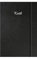 Keith: Blank Cookbook Recipes & Notes Featuring 120 Pages 6x9 Simulated Leather Cover