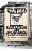 Chihuahua W Glasses Dog Wanted Poster