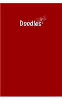 Doodle Journal - Great for Sketching, Doodling, Project Planning or Brainstorming: Medium Ruled, Soft Cover, 6 x 9 Journal, Brick Red, 100 Undated Pages