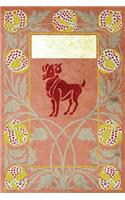 Monogram Aries Notebook: Blank Journal Diary Log(70 Monogram Nouveauthree 150 Lined)