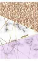Notebook: Marble + Gold Journal - 120-Page Lined Luxury Marble(1 Gorgeous Journals)