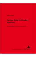 Erlebte Rede Bei Andrej Platonov