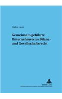 Gemeinsam gefuehrte Unternehmen im Bilanz- und Gesellschaftsrecht