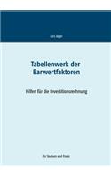 Tabellenwerk der Barwertfaktoren