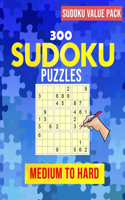 Sudoku Value Pack: 300 Sudoku Variants Puzzle Book Medium to Hard: Sudoku Puzzle to Keep Your Brain Young Sudoku Activity Book with Over 300 puzzles For Adults(Japanese Puzzles)
