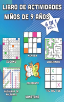 Libro de actividades niños de 9 años