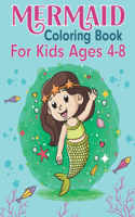 Mermaid Coloring Book for Kids Ages 4-8