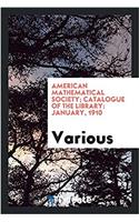 American Mathematical Society; Catalogue of the Library