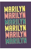 Marilyn Journal: Lined Journal / Notebook - Personalized Name Marilyn Gift - Vintage Typography - 120 Pages For Writing And Note Taking