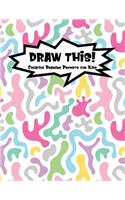 Draw This!: 100 Drawing Prompts for Kids - Light Rainbow Abstract 1 - Version 2