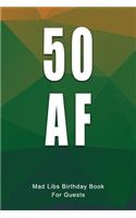 50 AF Mad Libs Birthday Book For Guests