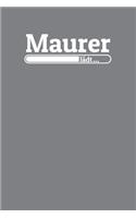 Maurer lädt: Notizen - gepunktet, liniertes Notizbuch - für Notizen, Erinnerungen, Daten - Notizbuch für Maurer in Ausbildung