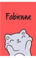 Fabienne: Din A5 - Blanko 110 Seiten - Mein Malbuch - Personalisierter Kalender - Vornamen - Schönes Notizbuch - Notizblock Rot - Kinderbuch - Jugendbuch - Or