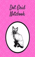 Dot Grid Notebook: Siamese cat; 100 sheets/200 pages; 8" x 10"