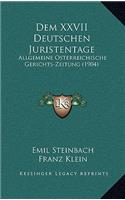 Dem XXVII Deutschen Juristentage