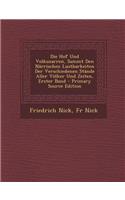 Die Hof Und Volksnarren, Sammt Den Narrischen Lustbarkeiten Der Verschiedenen Stande Aller Volker Und Zeiten, Erster Band - Primary Source Edition: (German)