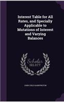 Interest Table for All Rates, and Specially Applicable to Mutations of Interest and Varying Balances