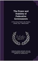 Power and Stability of Federative Governments