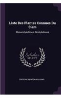 Liste Des Plantes Connues Du Siam