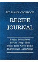 My Blank Cookbook Recipe Journal