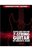 Staves and TAB Paper for 7-String Guitar