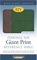 Personal Size Giant Print Reference Bible-KJV: King James Version, Brown / Green, Flexisoft, Personal Size, Reference, Giant Print