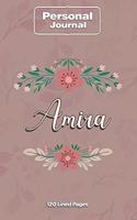 Amira Notebook Journal Personal Diary Personalized Name 120 pages Lined (6x9 inches) (15x23cm)