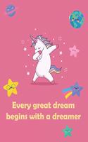 Great dreams - Unicorn Journal and Notebook: for Girls Blank 120 Lined Pages Book Perfect for journal and notes (8.5 x 11): 8.5x11 journal for writing down daily habits, diary, notebook (kids c