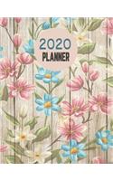 2020 Planner: The Vintage Wood Flower Theme Mix and Match Weekly Planner