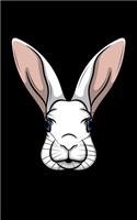 Notebook: Rabbit Head Illustration - 100 Graph Paper Pages - Soft Cover - Small Size - 5 x 8 inch