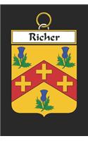 Richer: Richer Coat of Arms and Family Crest Notebook Journal (6 x 9 - 100 pages)