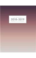 2018-2019 16 Month Weekly Planner: Brown Ombre Gradient Daily and Monthly Academic Planner Yearly Schedule Journal Agenda (September 2018 - December 2019)